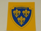 Verschiedene Helmaufkleber der Wiesbaden Phantoms von 1984 - 1994