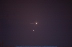 Venus & Jupiter im Westen über dem Rhein 02.März 2023