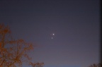 Venus & Jupiter im Westen über dem Rhein 02.März 2023