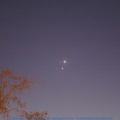 Venus & Jupiter im Westen über dem Rhein 02.März 2023