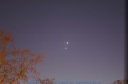 Venus & Jupiter im Westen über dem Rhein 02.März 2023