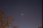 Venus & Jupiter im Westen über dem Rhein 02.März 2023