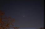 Venus & Jupiter im Westen über dem Rhein 02.März 2023