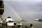 Regenbogen über dem Rhein