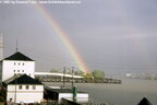 Regenbogen über dem Rhein