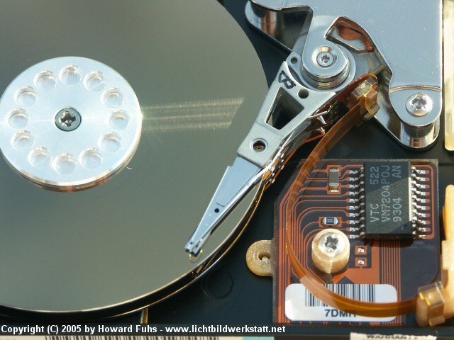 Macro-Image of a Notebook Harddisk 